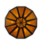 Meyda Lighting Excellente 33" 6-Light Mahogany Bronze Inverted Pendant Light With Honey Shade Glass
