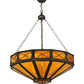 Meyda Lighting Excellente 33" 6-Light Mahogany Bronze Inverted Pendant Light With Honey Shade Glass