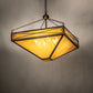 Meyda Lighting Excellente 46" 6-Light Mahogany Bronze Inverted Pendant Light With Yellow Shade Glass