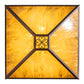 Meyda Lighting Excellente 46" 6-Light Mahogany Bronze Inverted Pendant Light With Yellow Shade Glass