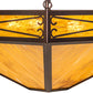 Meyda Lighting Excellente 46" 6-Light Mahogany Bronze Inverted Pendant Light With Yellow Shade Glass