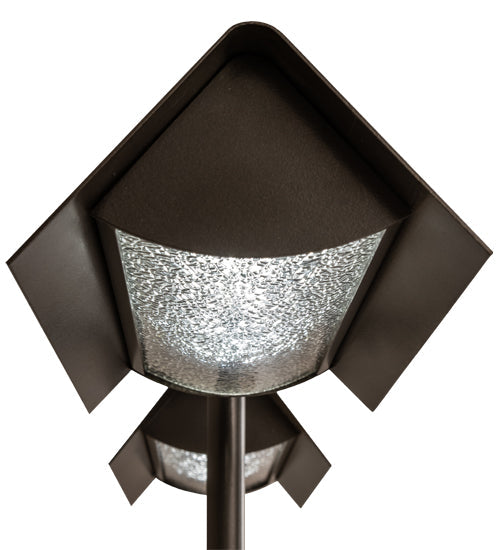 Meyda Lighting Exeter 24" 2-Light Bronze Banker's Table Lamp With Hailstone Rain Idalight Shade