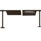 Meyda Lighting Exeter 24" 2-Light Bronze Banker's Table Lamp With Hailstone Rain Idalight Shade