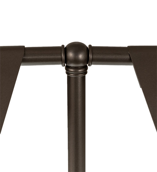 Meyda Lighting Exeter 24" 2-Light Bronze Banker's Table Lamp With Hailstone Rain Idalight Shade