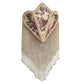 Meyda Lighting Fabric & Fringe 6" Floral Ivory Night Light