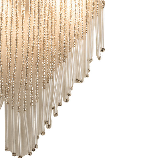 Meyda Lighting Fabric & Fringe 6" Floral Ivory Night Light