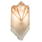 Meyda Lighting Fabric & Fringe 6" Floral Ivory Night Light