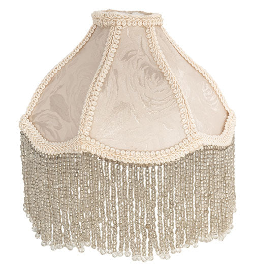 Meyda Lighting Fabric & Fringe 6" Recurve Ivory Fabric Shade
