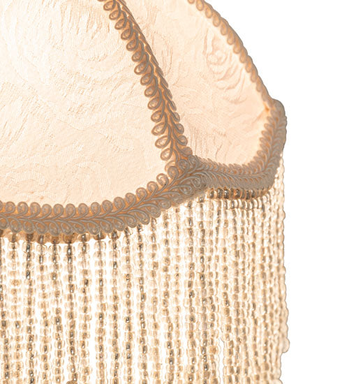 Meyda Lighting Fabric & Fringe 6" Recurve Ivory Fabric Shade