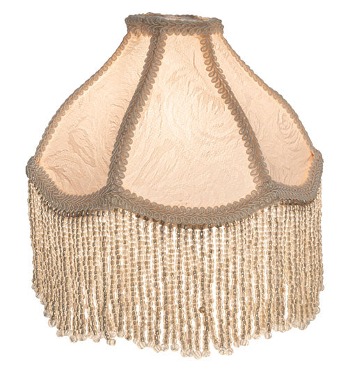 Meyda Lighting Fabric & Fringe 6" Recurve Ivory Fabric Shade