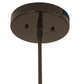 Meyda Lighting Fagelholk 10" Black & Natural Wood Mini Pendant Light With Frosted Clear Shade Glass