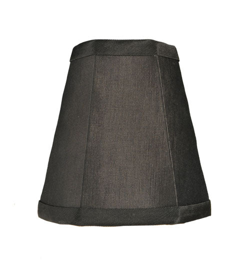 Meyda Lighting Faille 5"W x 5"H Half Black Fabric Shade