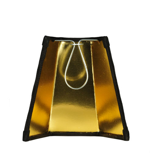 Meyda Lighting Faille 5"W x 5"H Half Black Fabric Shade