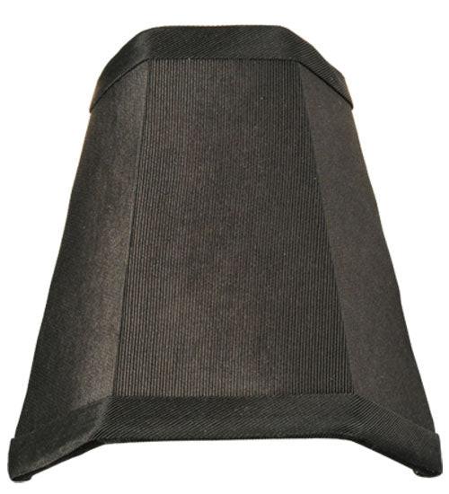 Meyda Lighting Faille 5"W x 5"H Half Black Fabric Shade