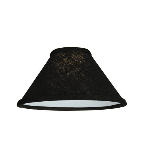 Meyda Lighting Faille 9"W x 5"H Black Fabric Shade