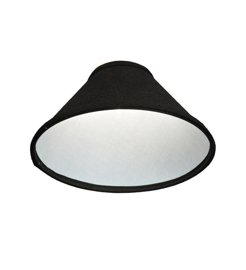 Meyda Lighting Faille 9"W x 5"H Black Fabric Shade