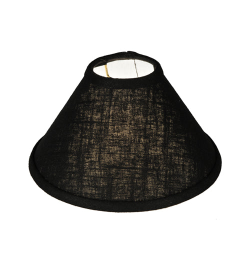 Meyda Lighting Faille 9"W x 5"H Black Fabric Shade