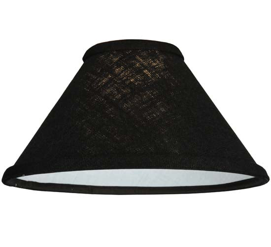 Meyda Lighting Faille 9"W x 5"H Black Fabric Shade