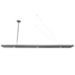 Meyda Lighting Faisceau 108" LED Ash Gray Island Pendant Light