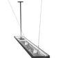 Meyda Lighting Faisceau 108" LED Ash Gray Island Pendant Light