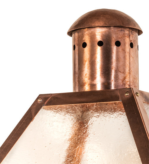 Meyda Lighting Falmouth 12" 3-Light Raw Copper Wall Sconce With Clear Seeded Shade Glass