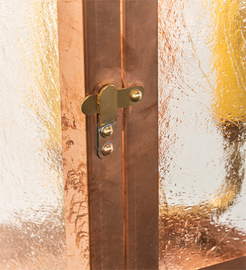 Meyda Lighting Falmouth 12" 3-Light Raw Copper Wall Sconce With Clear Seeded Shade Glass