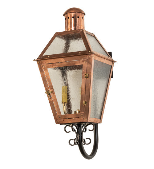 Meyda Lighting Falmouth 12" 3-Light Raw Copper Wall Sconce With Clear Seeded Shade Glass