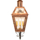 Meyda Lighting Falmouth 12" 3-Light Raw Copper Wall Sconce With Clear Seeded Shade Glass