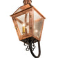 Meyda Lighting Falmouth 12" 3-Light Raw Copper Wall Sconce With Clear Seeded Shade Glass