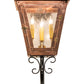 Meyda Lighting Falmouth 12" 3-Light Raw Copper Wall Sconce With Clear Seeded Shade Glass