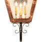 Meyda Lighting Falmouth 18" 3-Light Raw Copper Wall Sconce With Clear Seeded Shade Glass