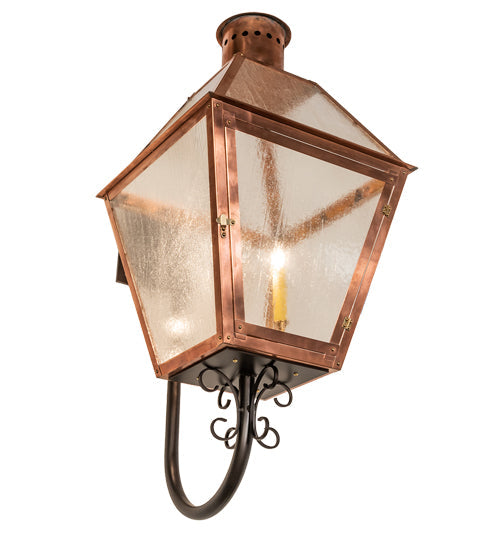Meyda Lighting Falmouth 18" 3-Light Raw Copper Wall Sconce With Clear Seeded Shade Glass