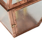 Meyda Lighting Falmouth 18"Sq 4-Light Raw Copper & Raw Brass Pendant Light With Clear Seeded Shade Glass