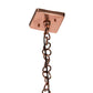 Meyda Lighting Falmouth 18"Sq 4-Light Raw Copper & Raw Brass Pendant Light With Clear Seeded Shade Glass