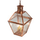 Meyda Lighting Falmouth 18"Sq 4-Light Raw Copper & Raw Brass Pendant Light With Clear Seeded Shade Glass