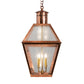 Meyda Lighting Falmouth 18"Sq 4-Light Raw Copper & Raw Brass Pendant Light With Clear Seeded Shade Glass