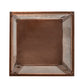 Meyda Lighting Falmouth 18"Sq 4-Light Raw Copper & Raw Brass Pendant Light With Clear Seeded Shade Glass