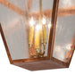 Meyda Lighting Falmouth 18"Sq 4-Light Raw Copper & Raw Brass Pendant Light With Clear Seeded Shade Glass