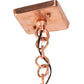 Meyda Lighting Falmouth 34" 4-Light Raw Copper & Raw Brass Pendant Light With Clear Seeded Shade Glass