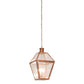 Meyda Lighting Falmouth 34" 4-Light Raw Copper & Raw Brass Pendant Light With Clear Seeded Shade Glass