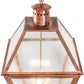 Meyda Lighting Falmouth 34" 4-Light Raw Copper & Raw Brass Pendant Light With Clear Seeded Shade Glass
