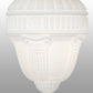 Meyda Lighting Fancy Floral 9" Antique Pewter Flush Mount Light With White Art Shade Glass