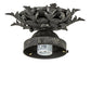 Meyda Lighting Fancy Floral 9" Antique Pewter Summer Wheat Flush Mount Light With Clear Textured Shade Glass