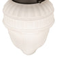 Meyda Lighting Fancy Floral 9" Oil Rubbed Bronze Colonnade Globe Flush Mount Light With White Shade Glass