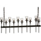 Meyda Lighting Fantasy 42" 10-Light Oil Rubbed Bronze Island Chandelier With Clear Shade Glass