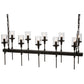 Meyda Lighting Fantasy 42" 10-Light Oil Rubbed Bronze Island Chandelier With Clear Shade Glass