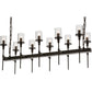 Meyda Lighting Fantasy 42" 10-Light Oil Rubbed Bronze Island Chandelier With Clear Shade Glass
