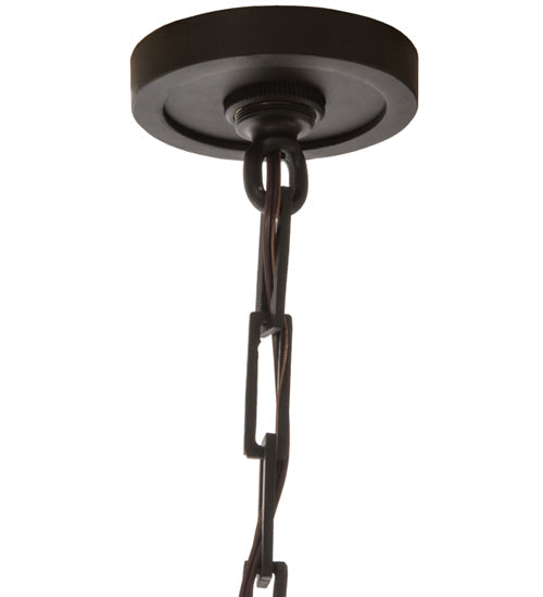 Meyda Lighting Fantasy 42" 10-Light Oil Rubbed Bronze Island Chandelier With Clear Shade Glass