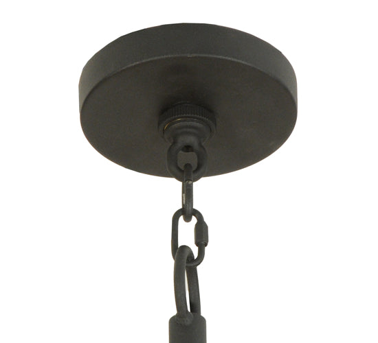 Meyda Lighting Fantasy 60" 24-Light 2-Tier Textured Black Chandelier With Sahara Taupe Idalight Shade