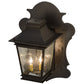Meyda Lighting Fanucchi 18" 2-Light Timeless Bronze Lantern Wall Sconce With Clear Seeded Shade Glass